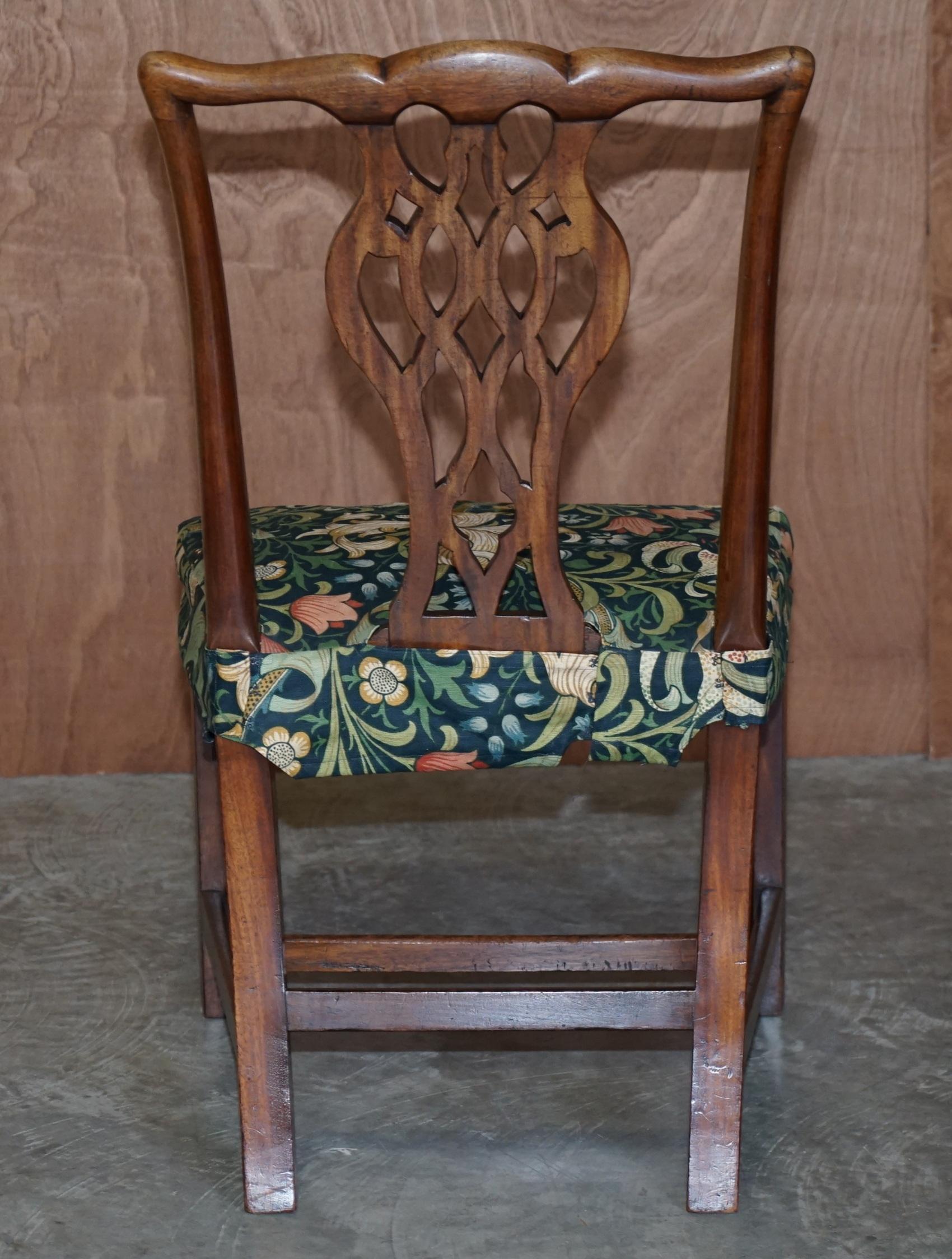 8 Antique George III circa 1830 Thomas Chippendale Dining Chairs William Morris For Sale 3