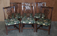 8 Antique George III circa 1830 Thomas Chippendale Dining Chairs William Morris