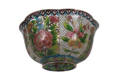 8 Antique Plique a Jour Enamel Trinket Boxes Dishes Bowls Floral Cloisonné