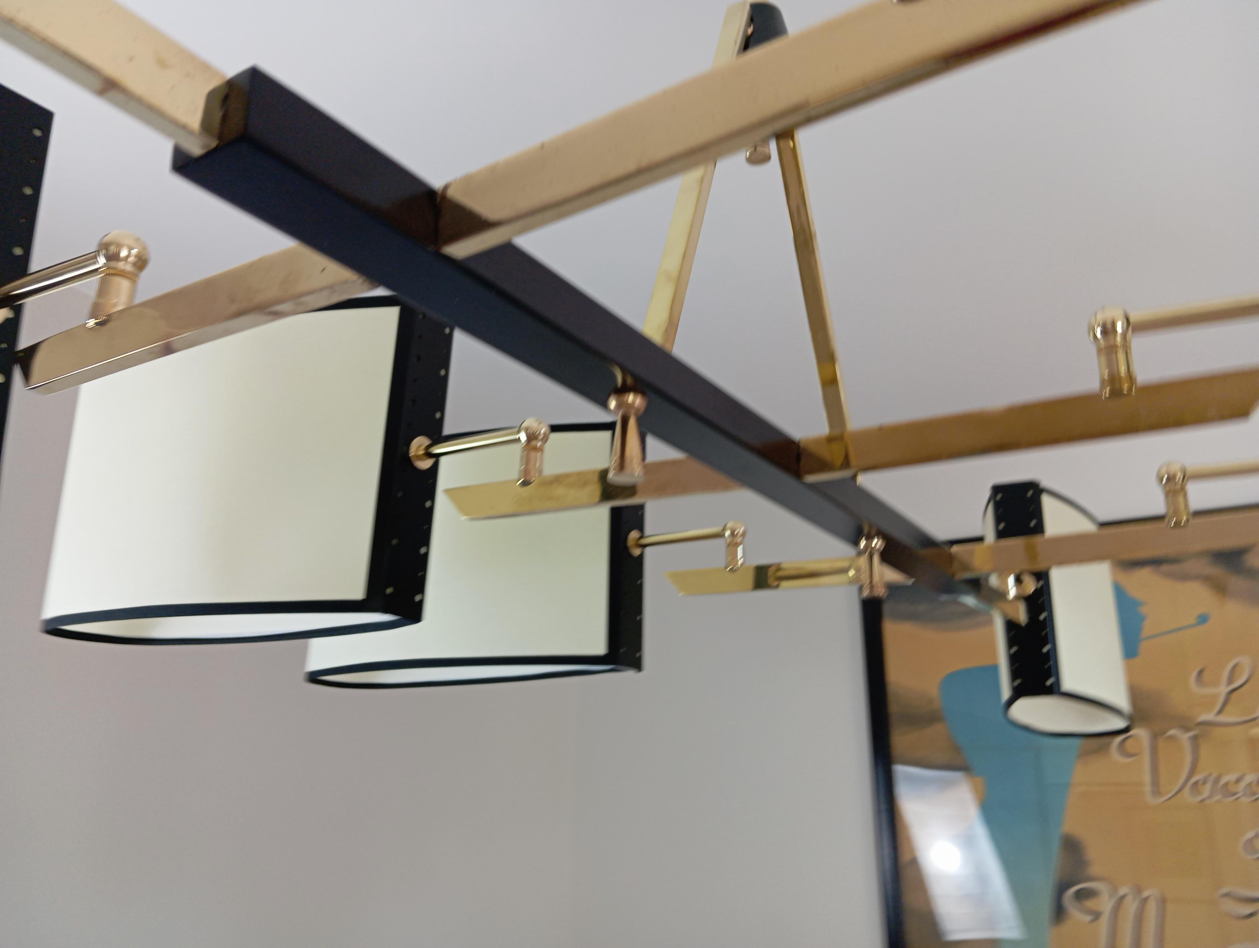 8-arm chandelier, Maion Lunel circa 1950 For Sale 5