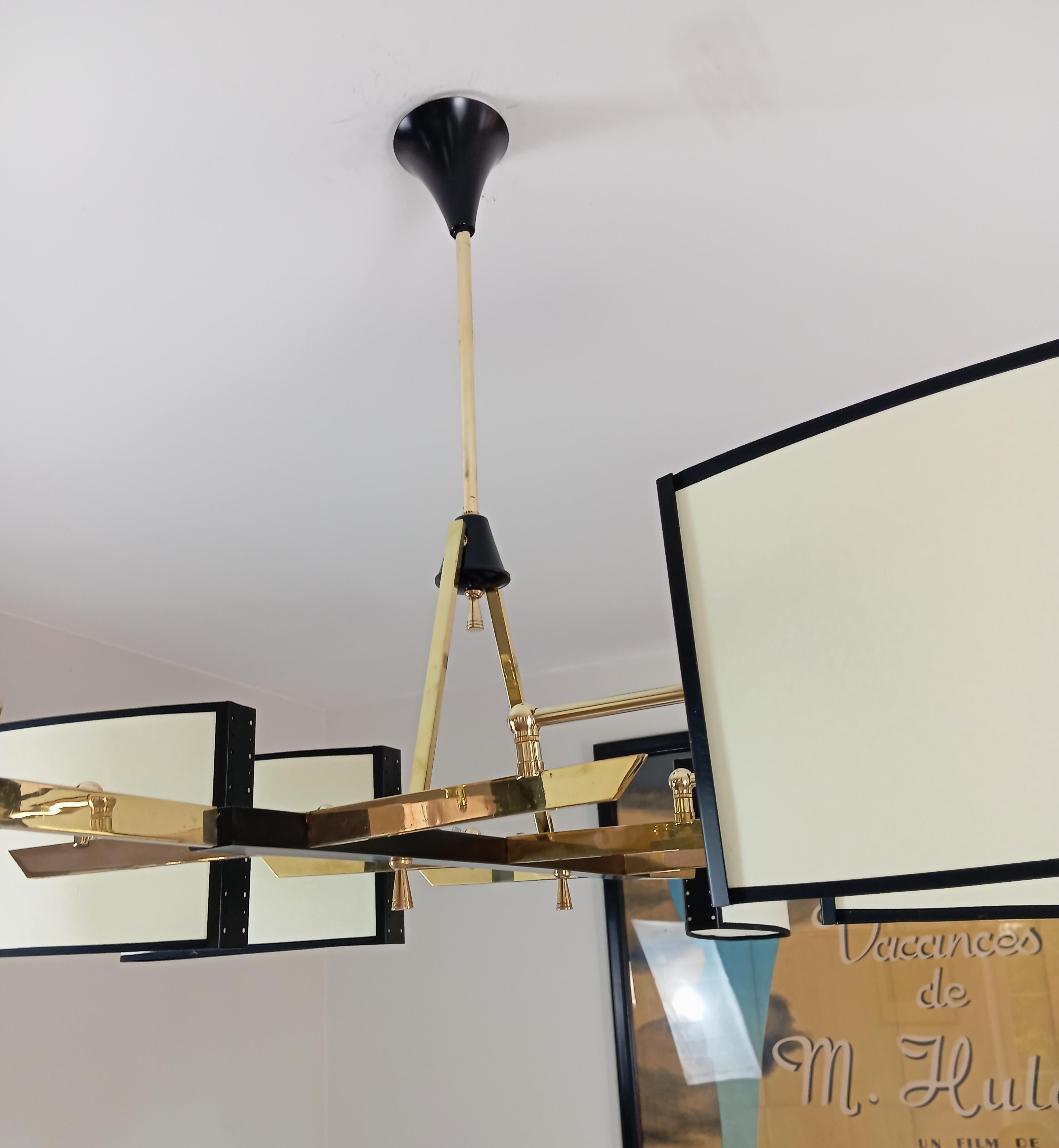 8-arm chandelier, Maion Lunel circa 1950 For Sale 6