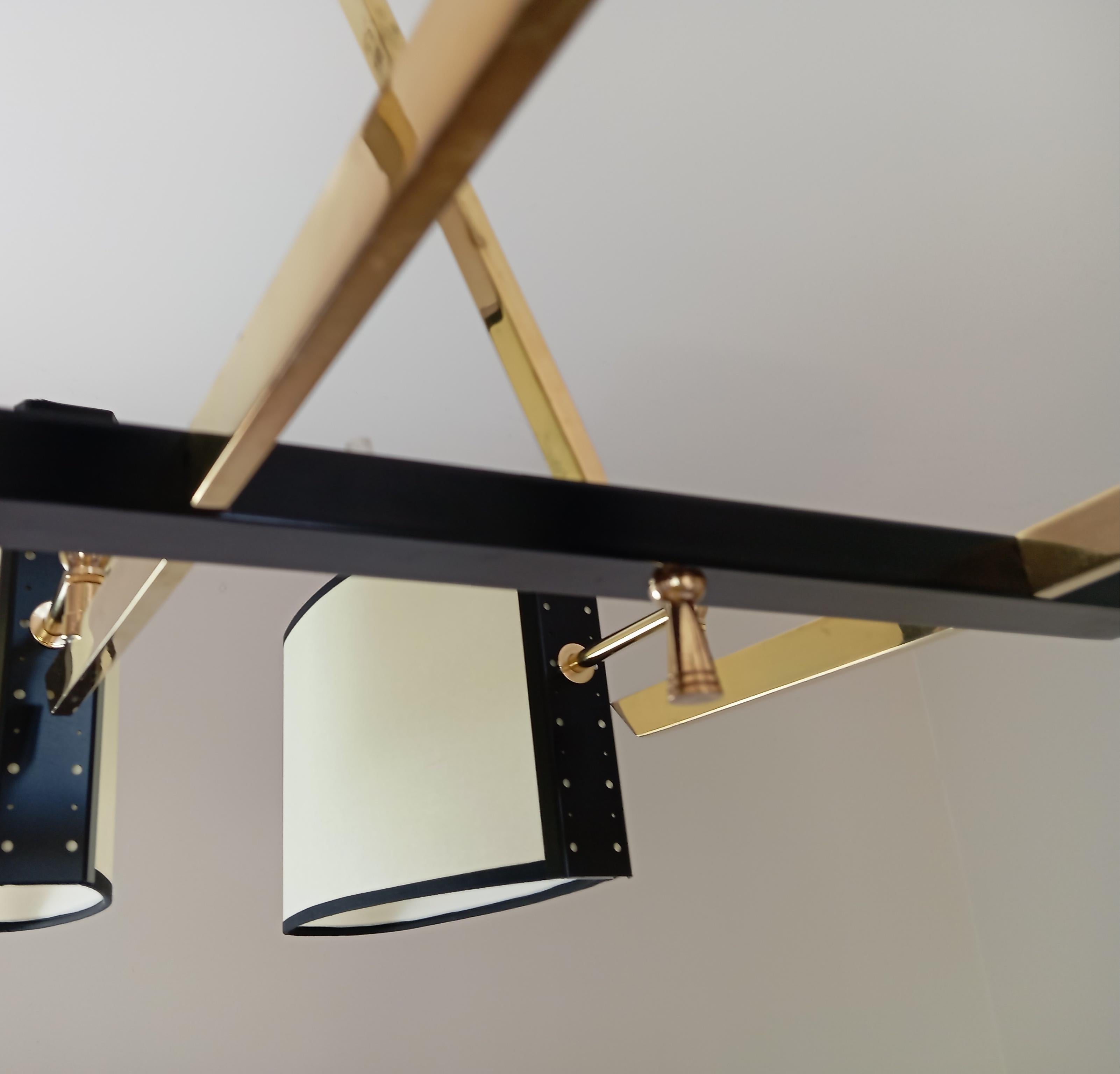 8-arm chandelier, Maion Lunel circa 1950 For Sale 1