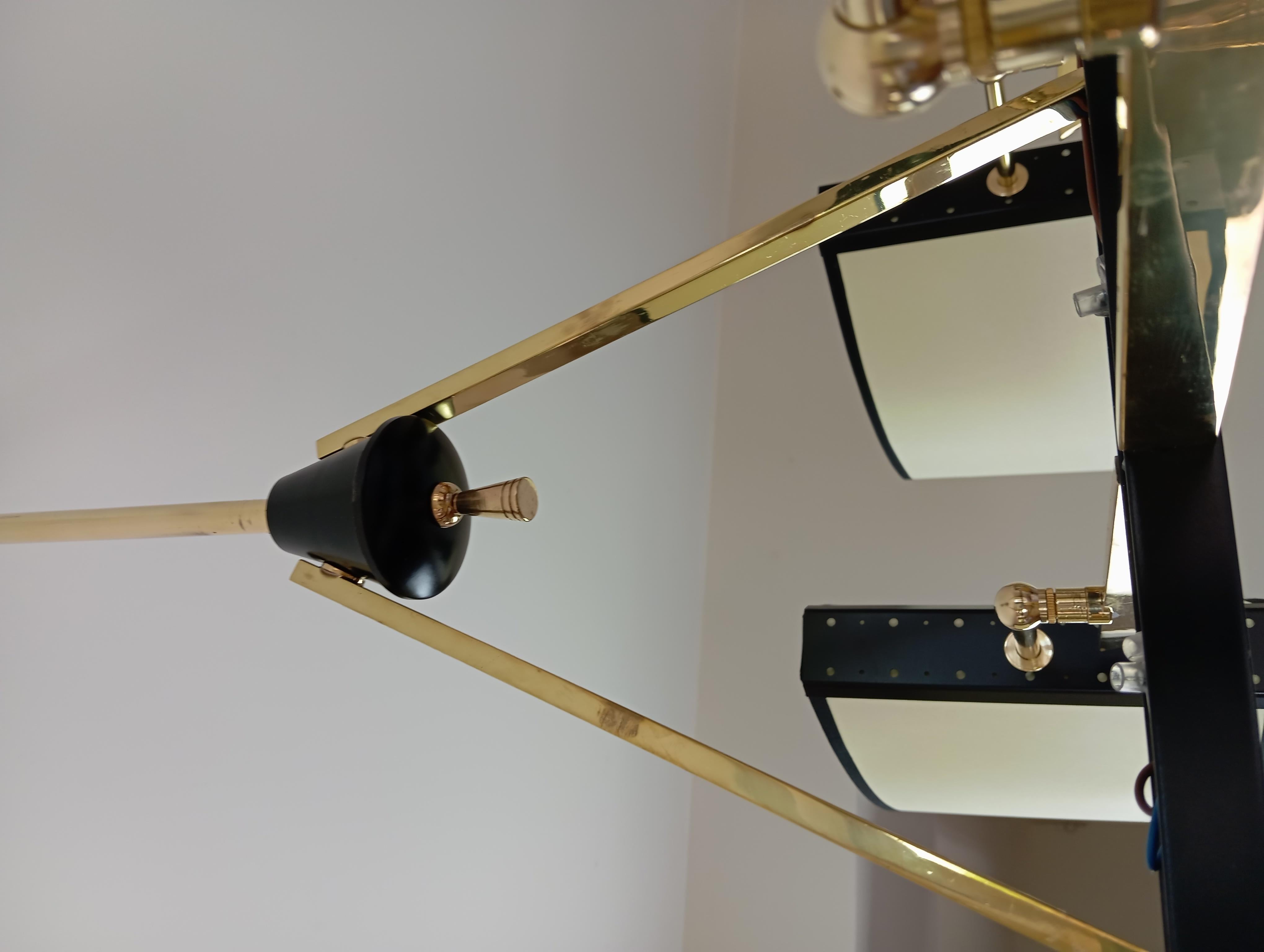 8-arm chandelier, Maion Lunel circa 1950 For Sale 3