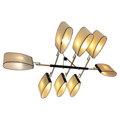 8-arm chandelier, Maison Lunel circa 1950