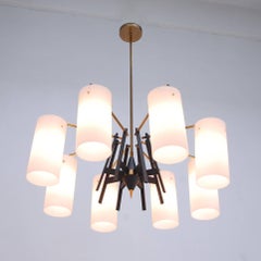 Eight-Arm Cylindrical Chandelier