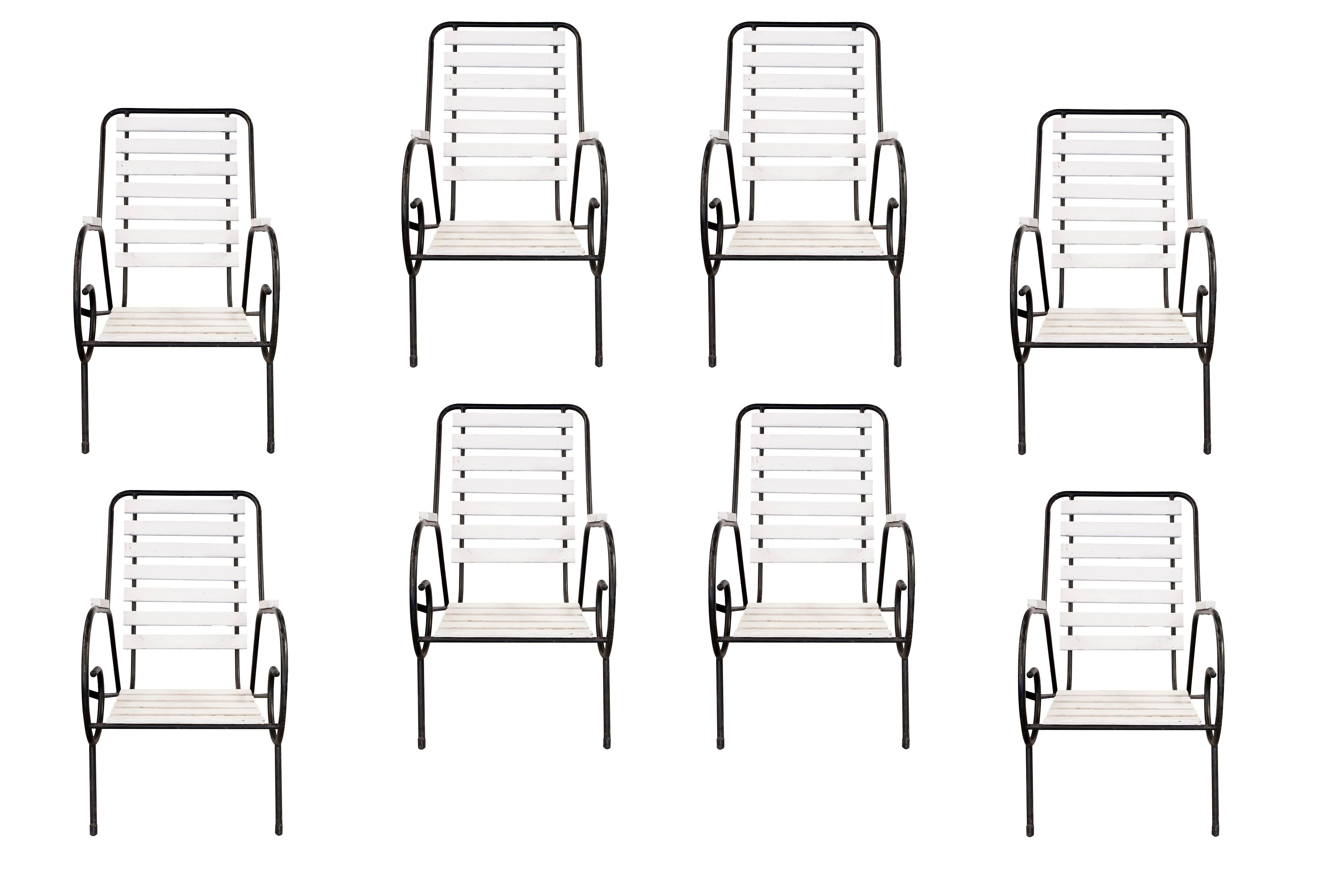 8 Armchairs 1950, France For Sale 11