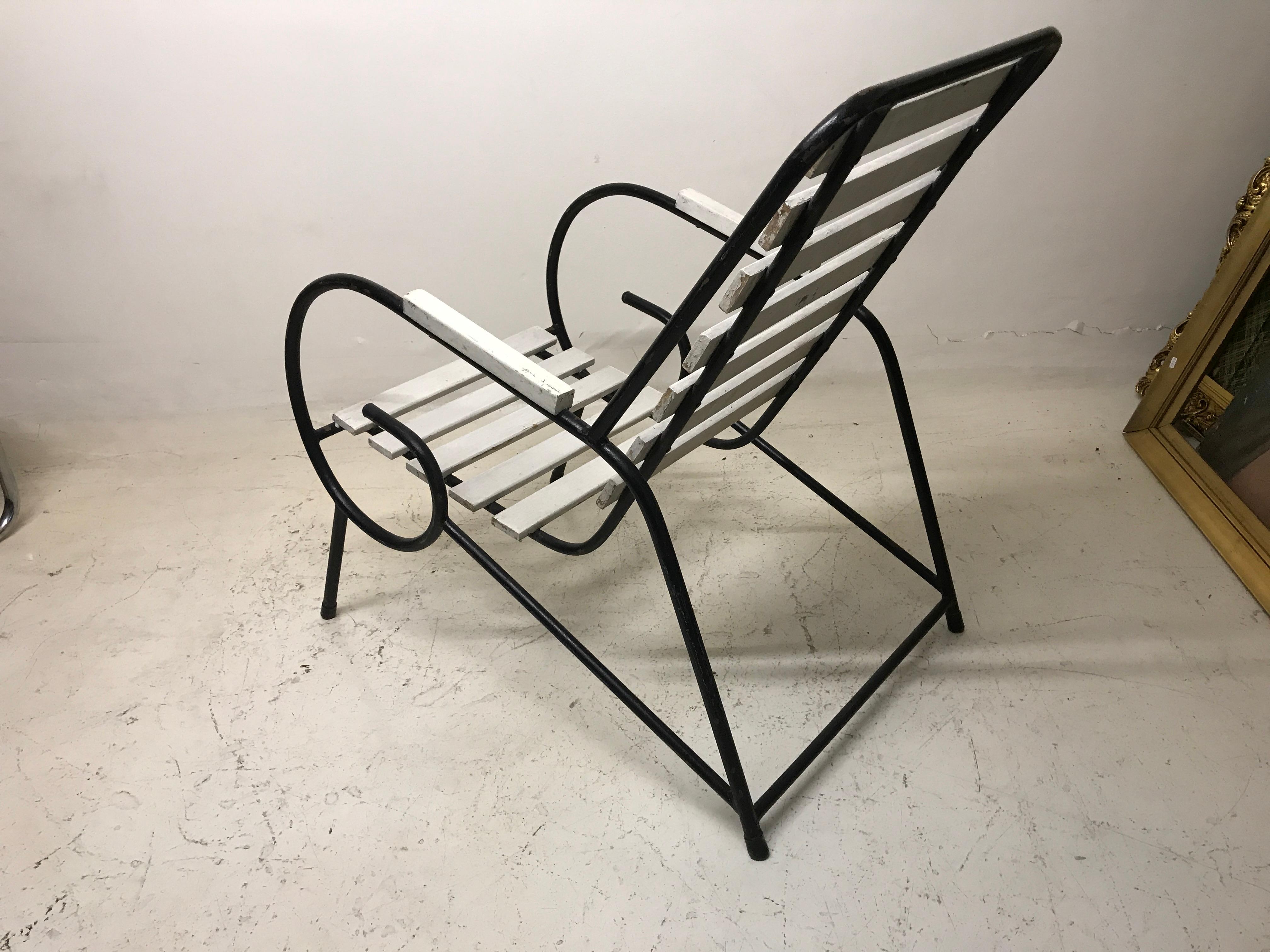 Iron 8 Armchairs 1950, France For Sale