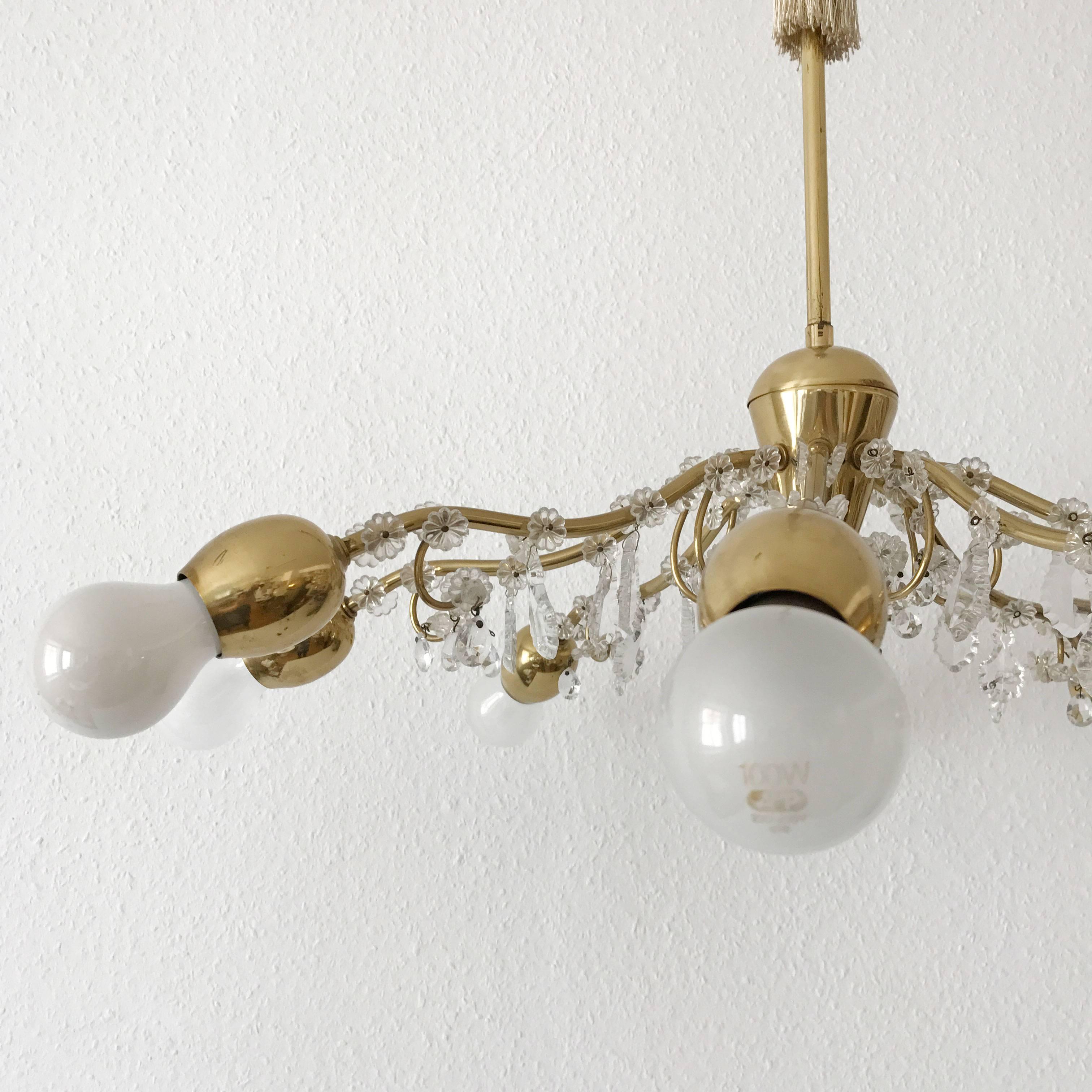 Lustre à huit branches ou lampe à suspension Spoutnik de J.&L. Lobmeyr, Vienne, années 1950 en vente 3