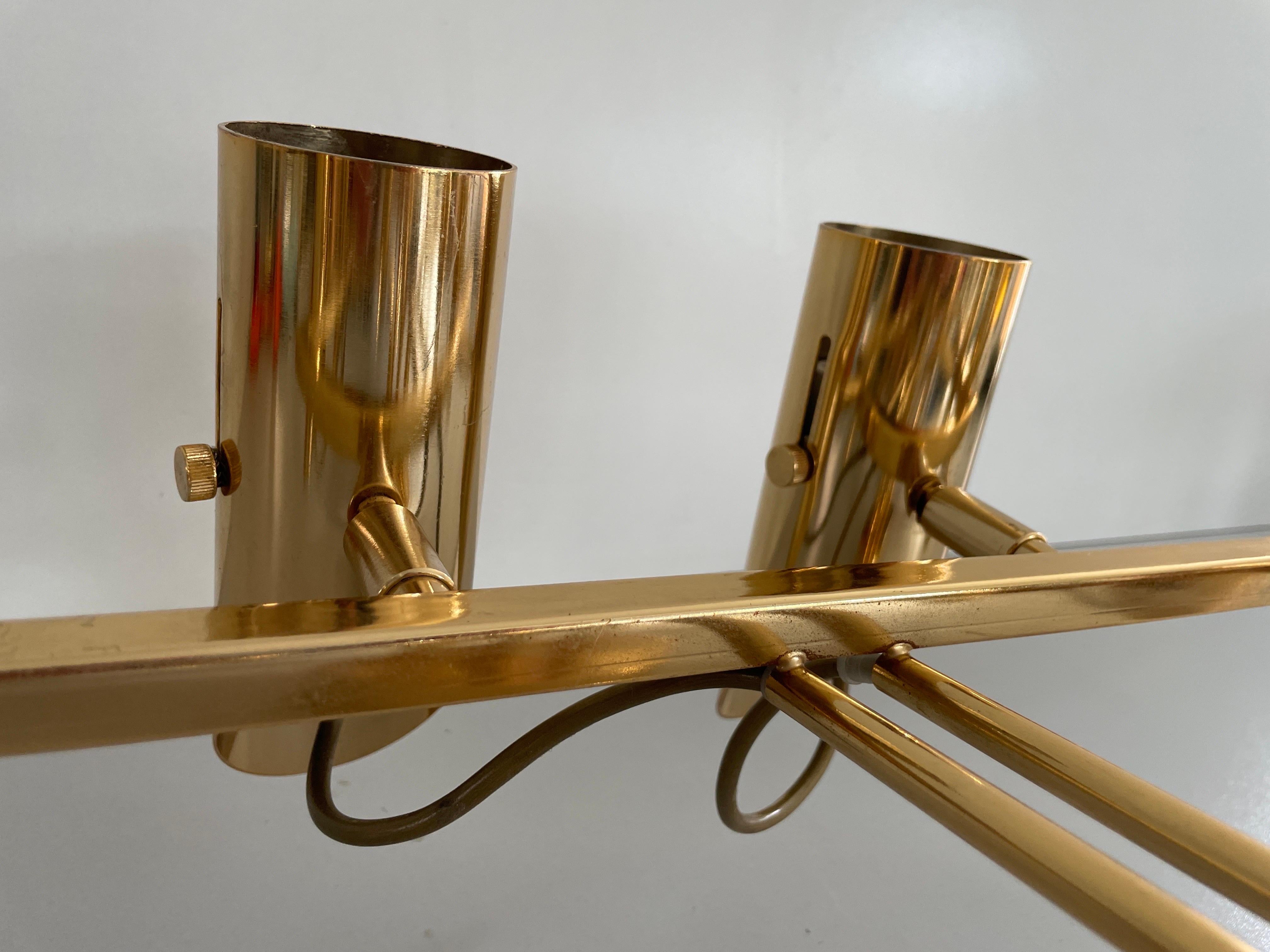Lámpara Sputnik de latón de 8 brazos, años 70, Italia Latón en venta