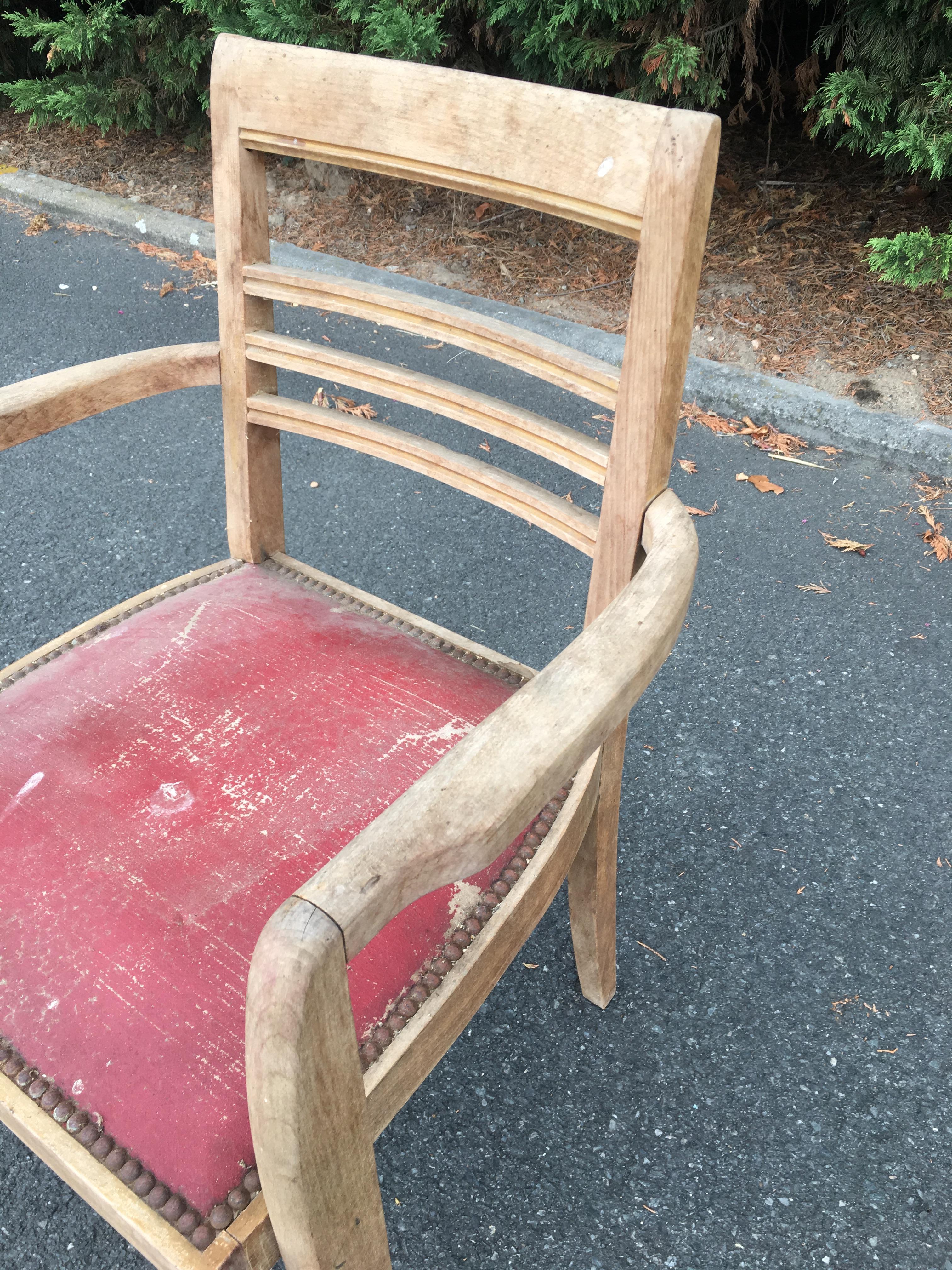 Upholstery 8 Art Deco Armchairs, circa 1930-1940 For Sale