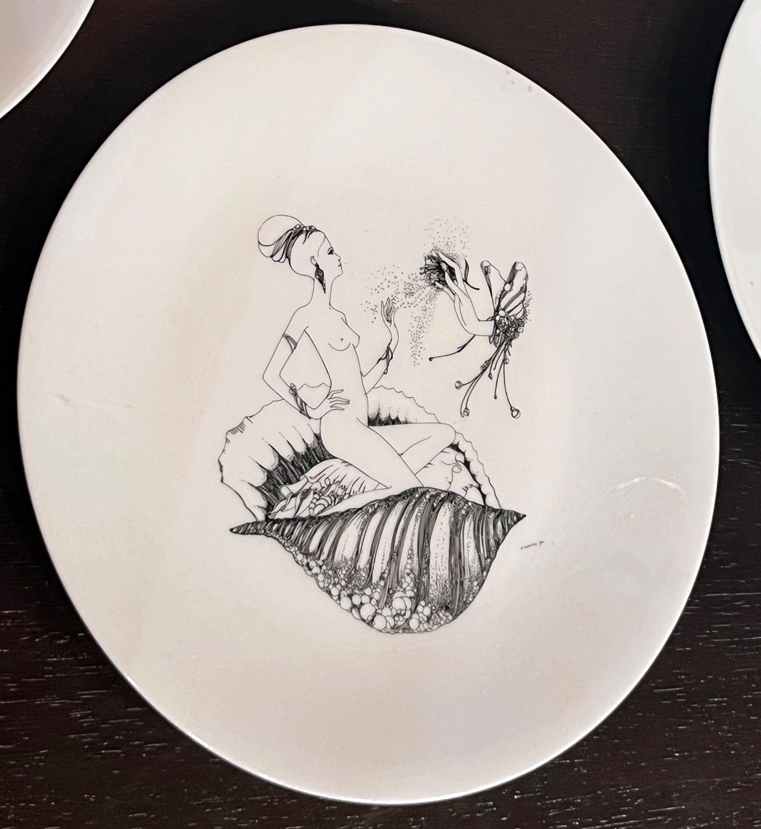 8 assiettes Moderno de mediados de siglo en venta