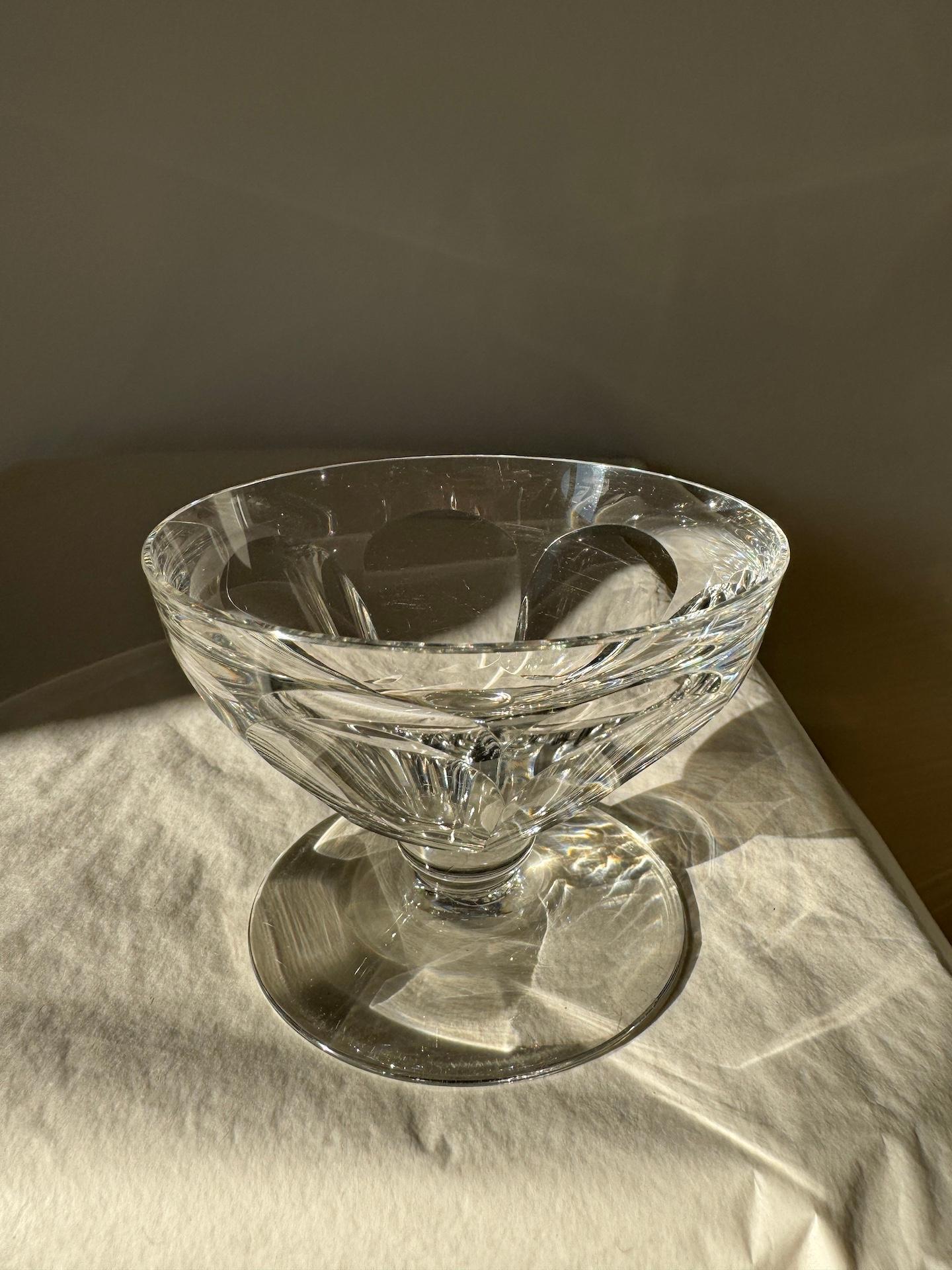 Mid-20th Century 8 Baccarat Crystal Champagne or Cocktail Glasses, Talleyrand Model, Art Deco Era For Sale