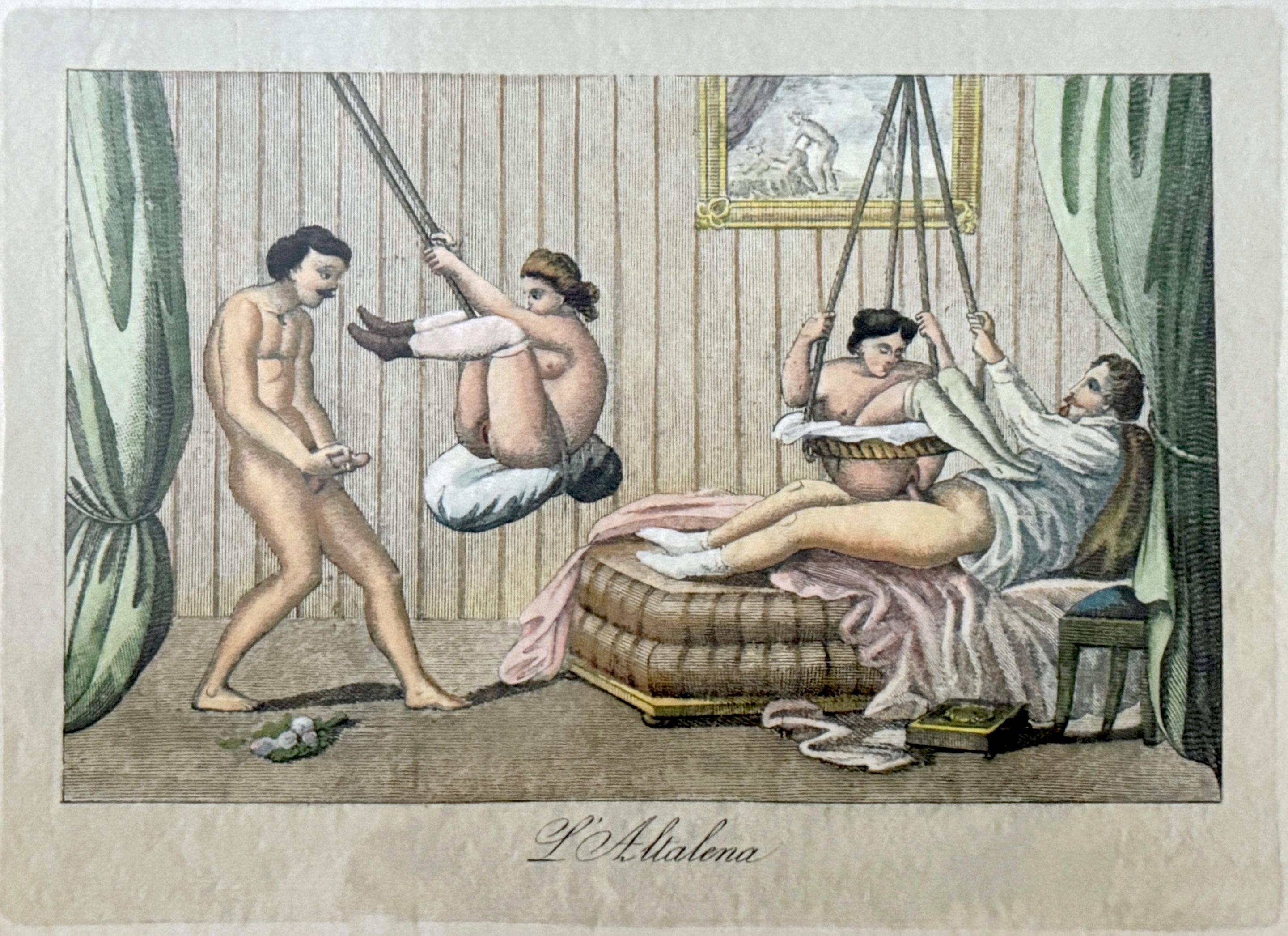 8 estampes érotiques d'aristocrates et de soldats corrompus de style baroque en vente 2