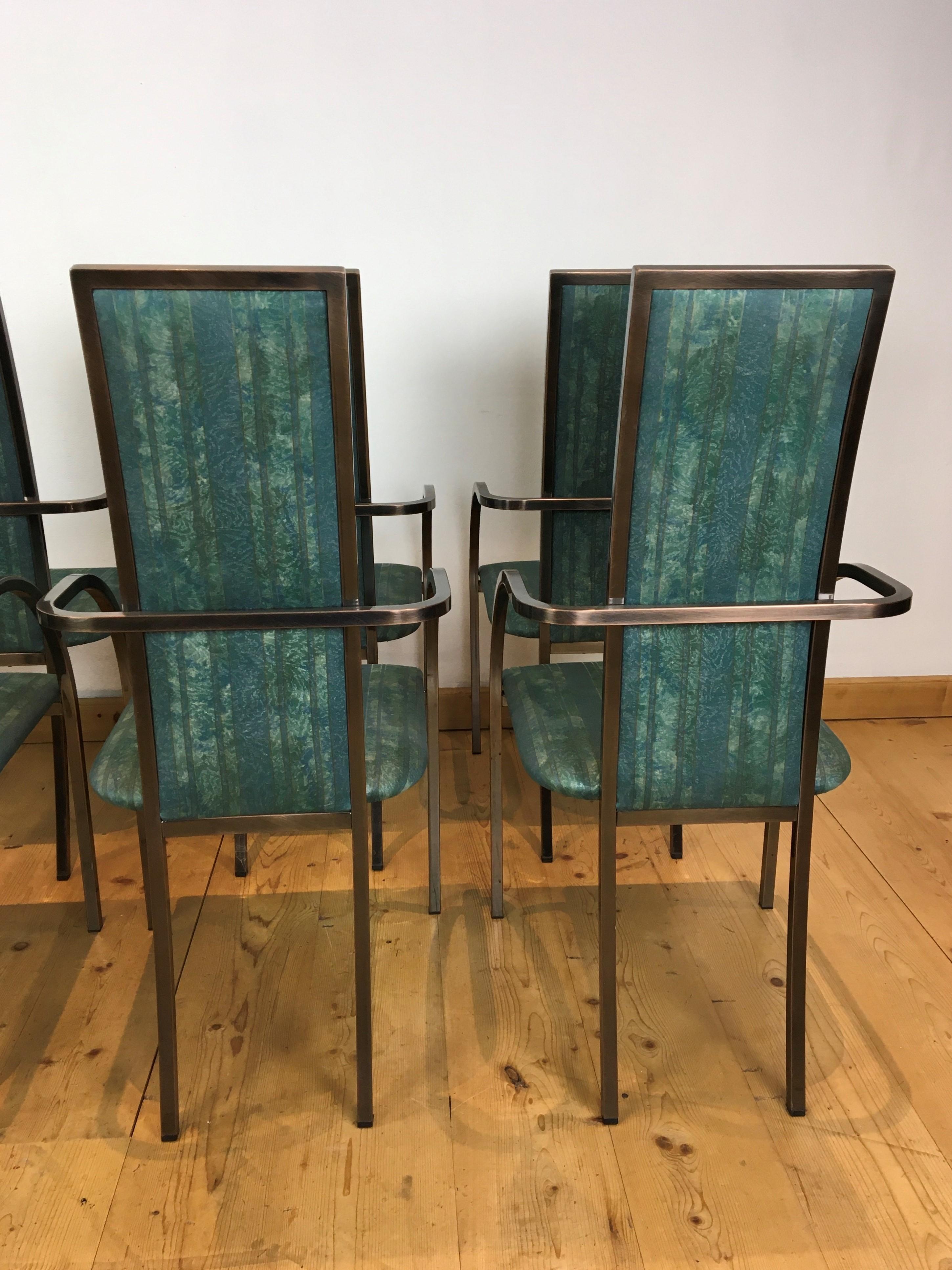 8 Belgo chrome Dining Room Chairs  , armchairs  For Sale 3