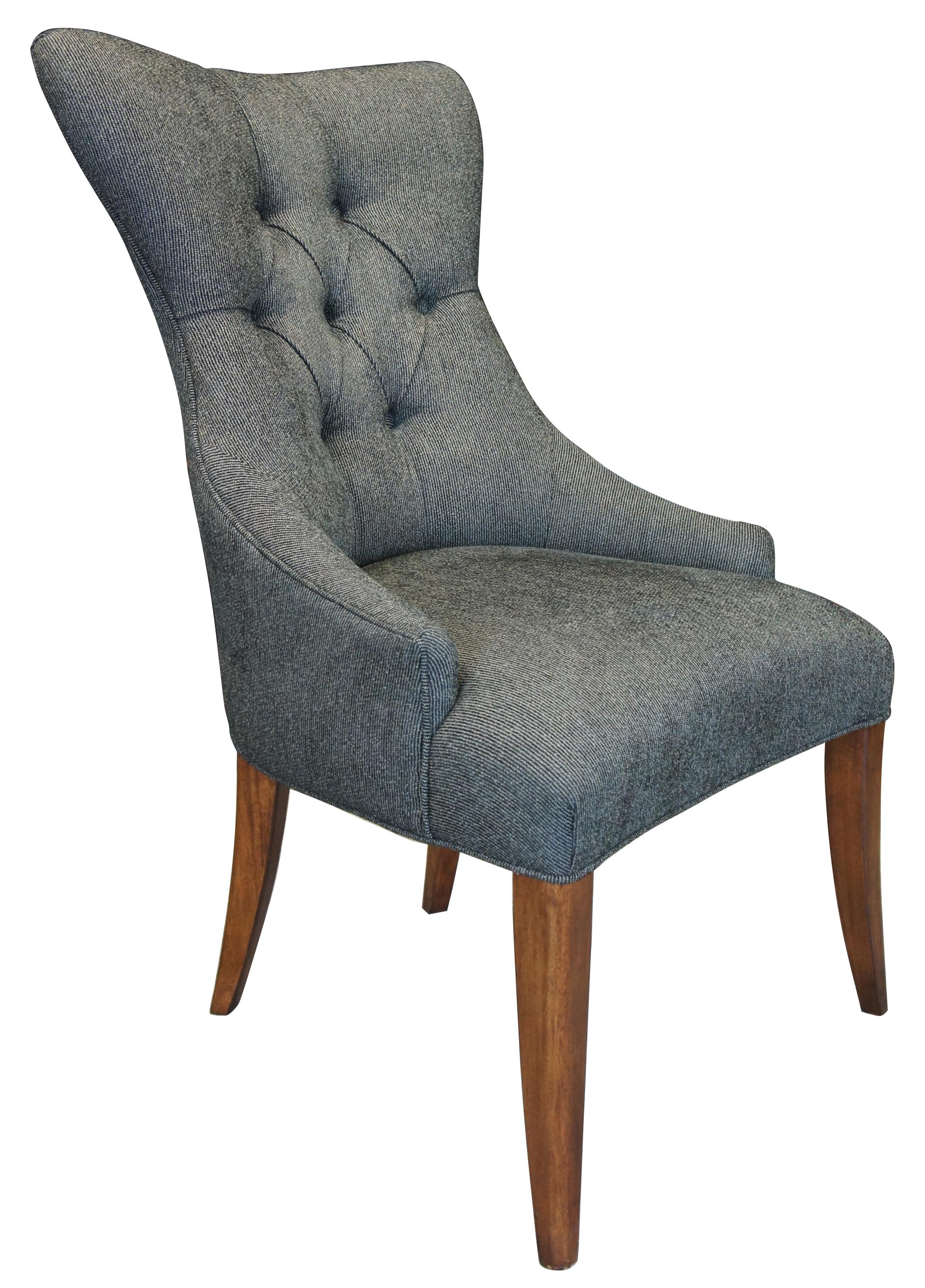 gray tufted dining chairs