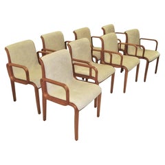 8 Bill Stephens Midcentury 1300 Series Armed Dining Chairs for Knoll