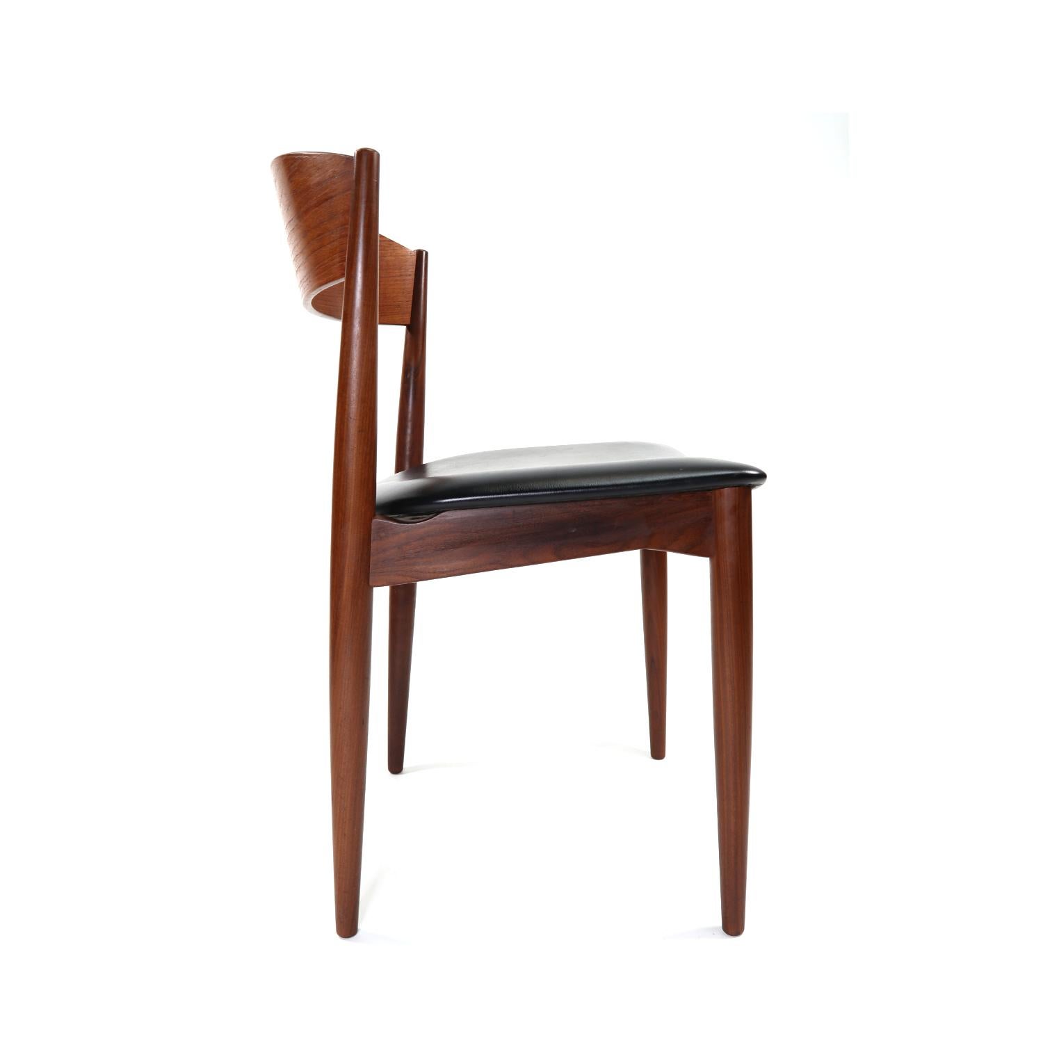 Mid-Century Modern 8 Bowed Back Jydsk Møbelindustri Skanderborg Danish Teak Dining Chairs