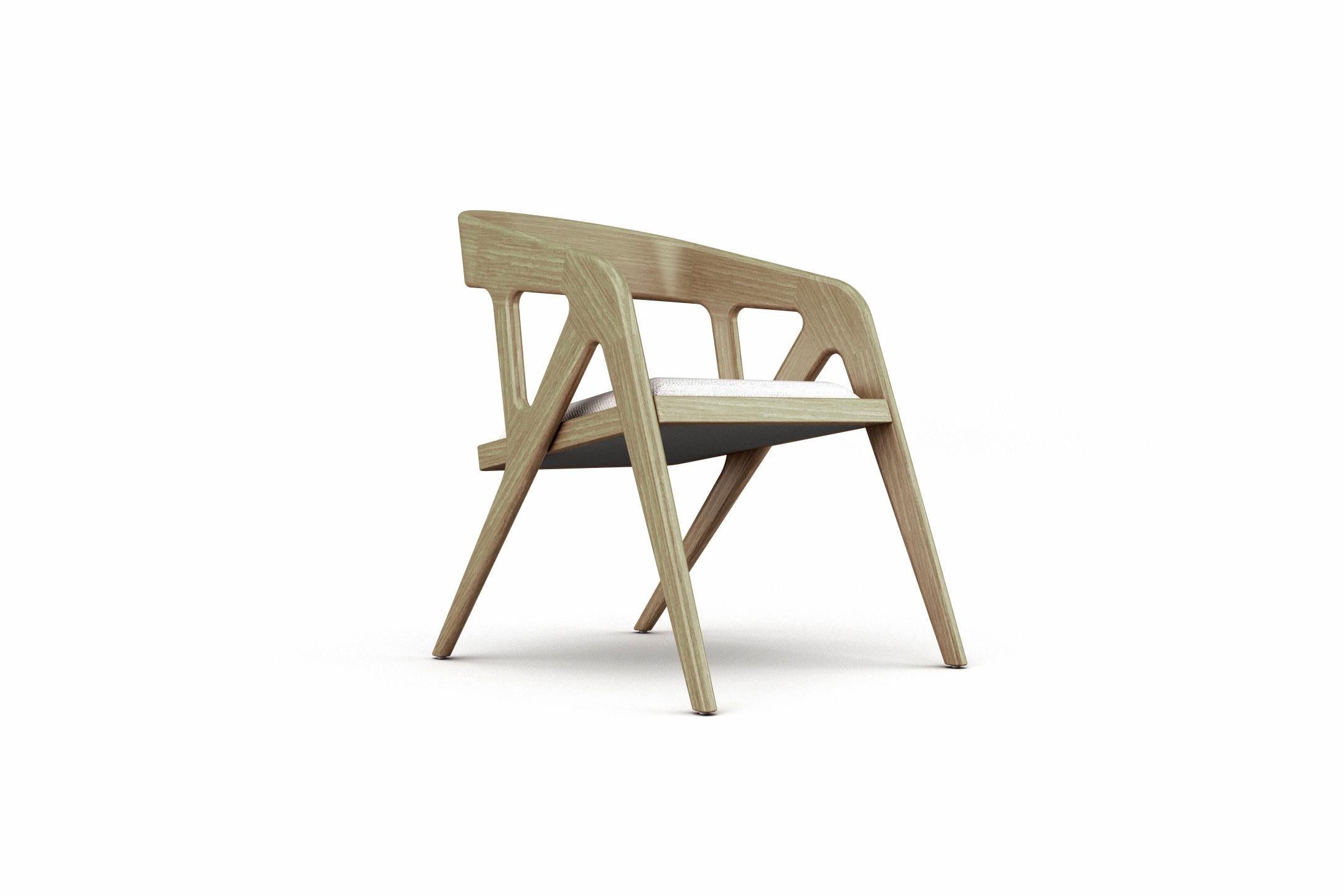 8 Branch-Sessel – moderner und minimalistischer Sessel aus Eiche mit gepolstertem Sitz im Zustand „Neu“ im Angebot in London, GB