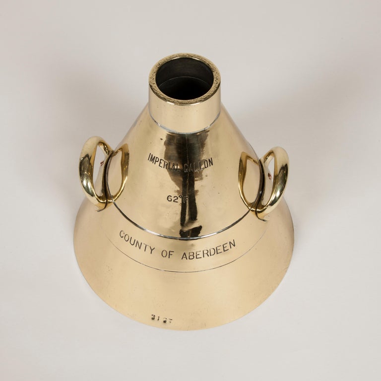 8 Brass Imperial Liquid Measures Made for Aberdeen County, Dated 1890