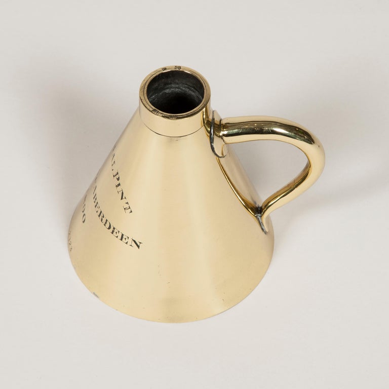 8 Brass Imperial Liquid Measures Made for Aberdeen County, Dated 1890