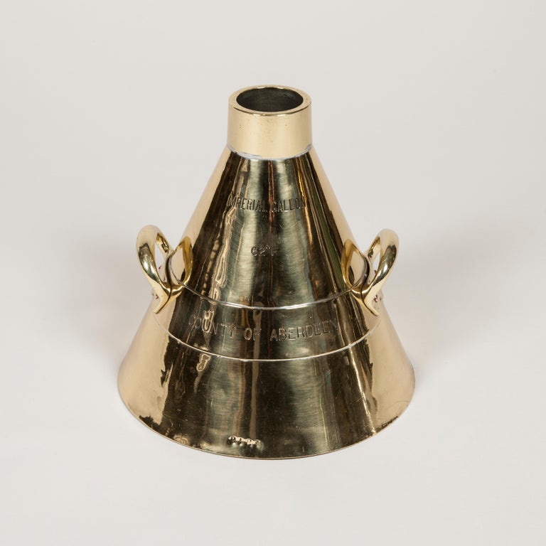 8 Brass Imperial Liquid Measures Made for Aberdeen County, Dated 1890