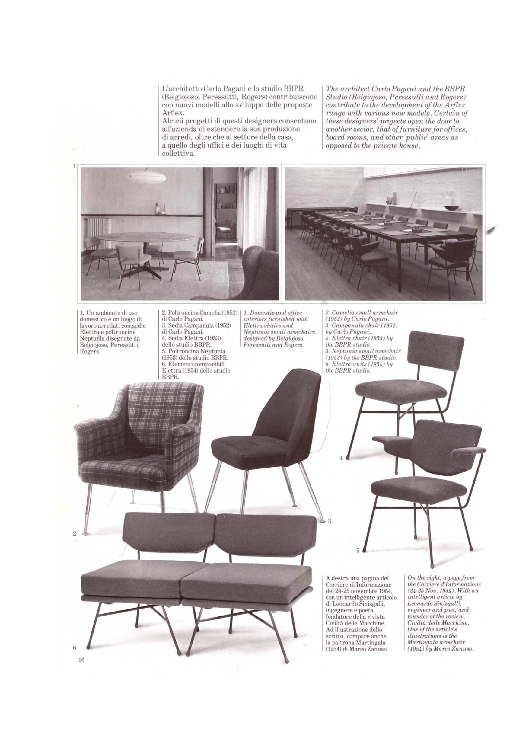 8 Brass Leg Chairs by Pagani, Partner of Gio Ponti & Lina Bo Bardi, 1952, Arflex 5