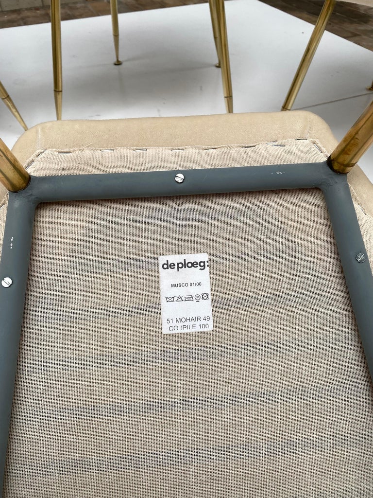 8 Brass Leg Chairs by Pagani, Partner of Gio Ponti and Lina Bo Bardi ...