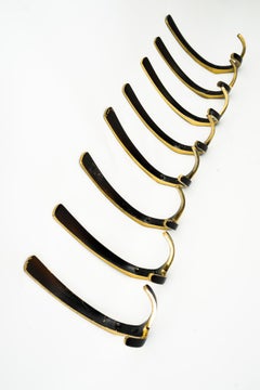 8 Brass Wall Hooks, circa 1950s by Hertha Baller