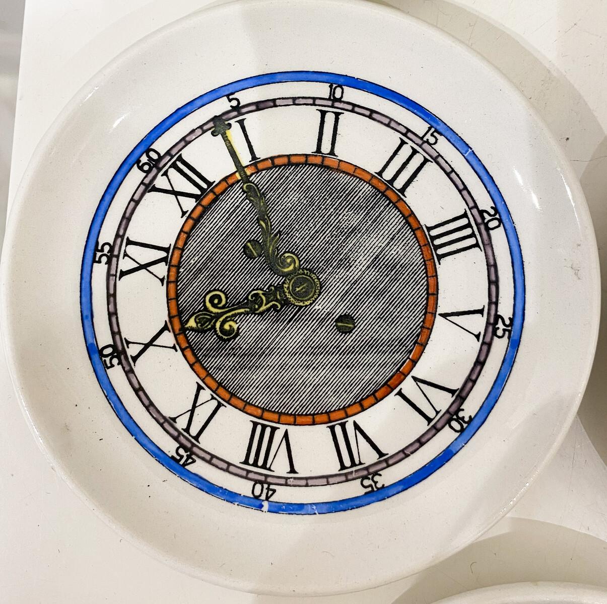 Porcelaine 8 Sous-verres en porcelaine Bucciarelli Milano, design Fornasetti, Italie, 1960 en vente