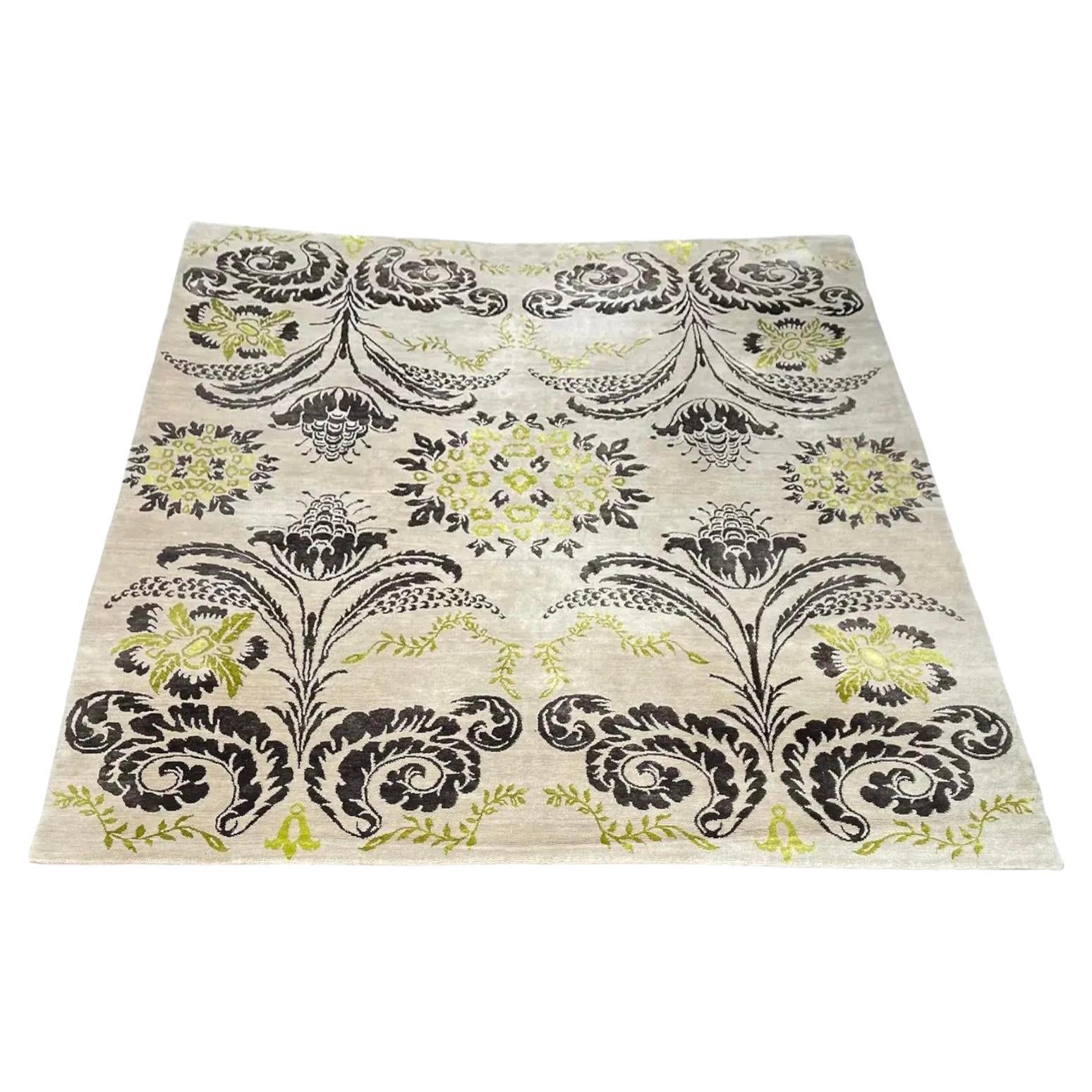 8' by 10' Modern Chartreuse & Beige Carpet by the Rug Company