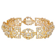 Bracelet 8 carats en or jaune 18k avec diamants