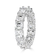 8 Carat Asscher Band Brilliant White 14K Gold Heirloom-Worthy Glow Heirloom