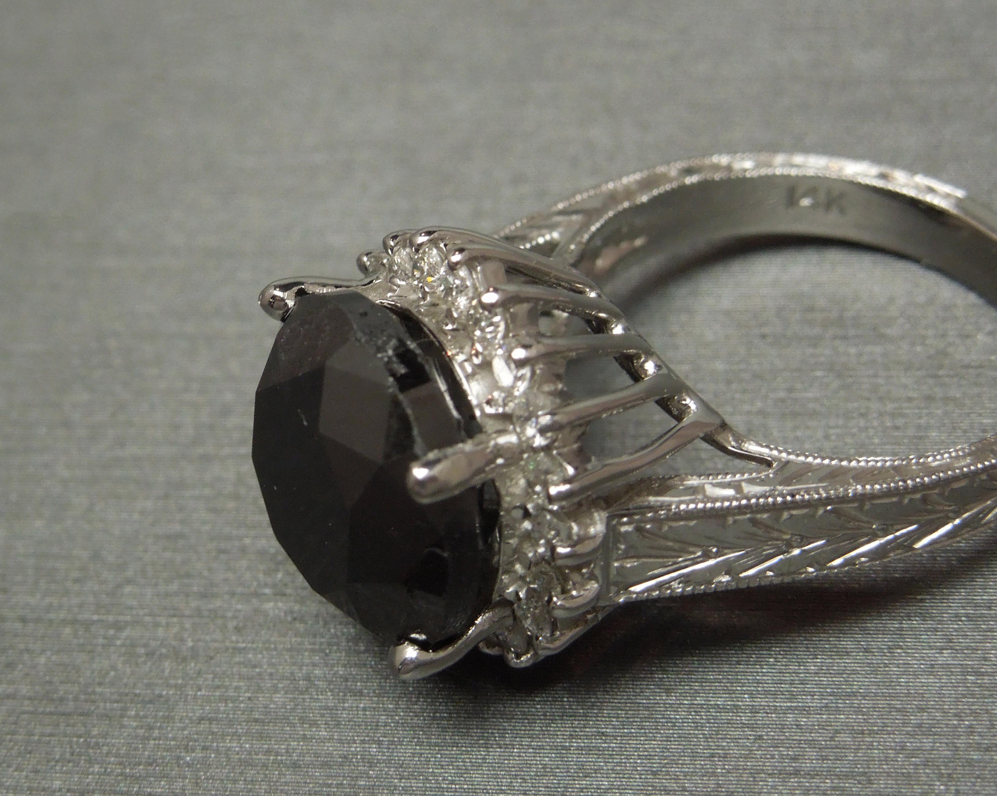 black diamond rose gold engagement rings
