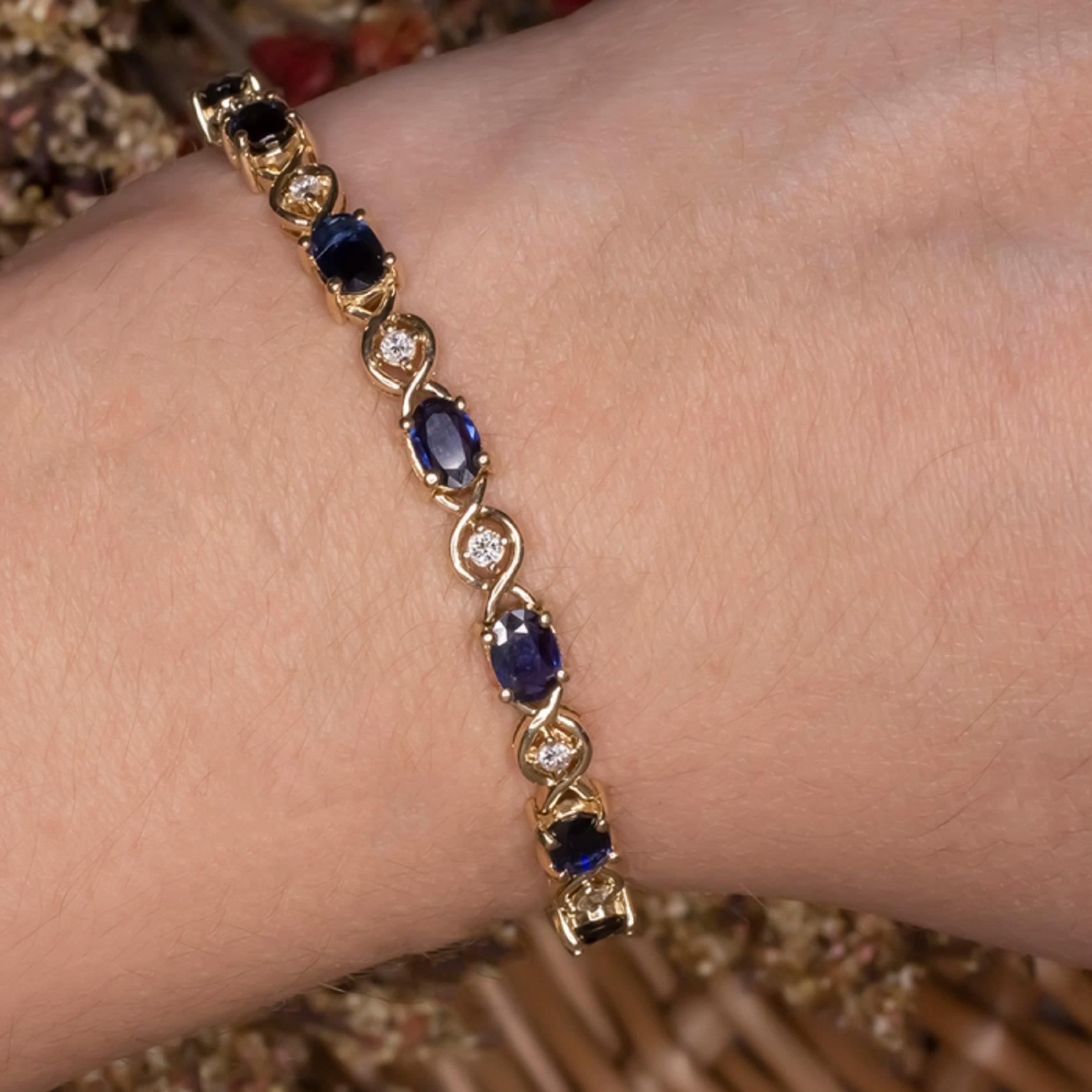 sapphire gold bracelet