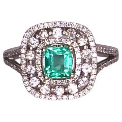.8 Carat Colombian Emerald and Diamond Ring