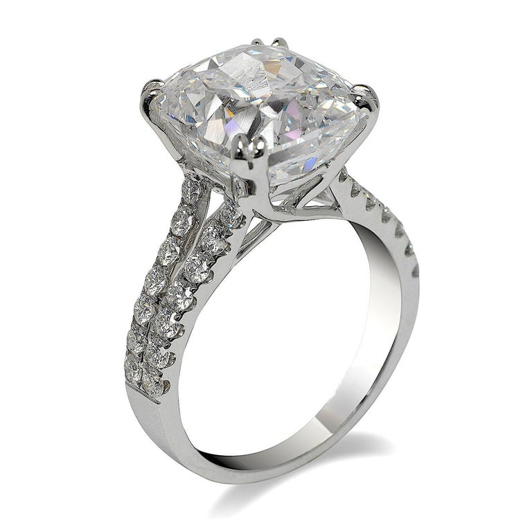 8 Carat Cushion Cut Diamond Engagement Ring GIA Certified F IF In New Condition For Sale In New York, NY