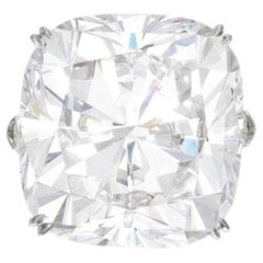 8 Carat Cushion Statement Brilliant White / F color VVS 14K Diamond Ring
