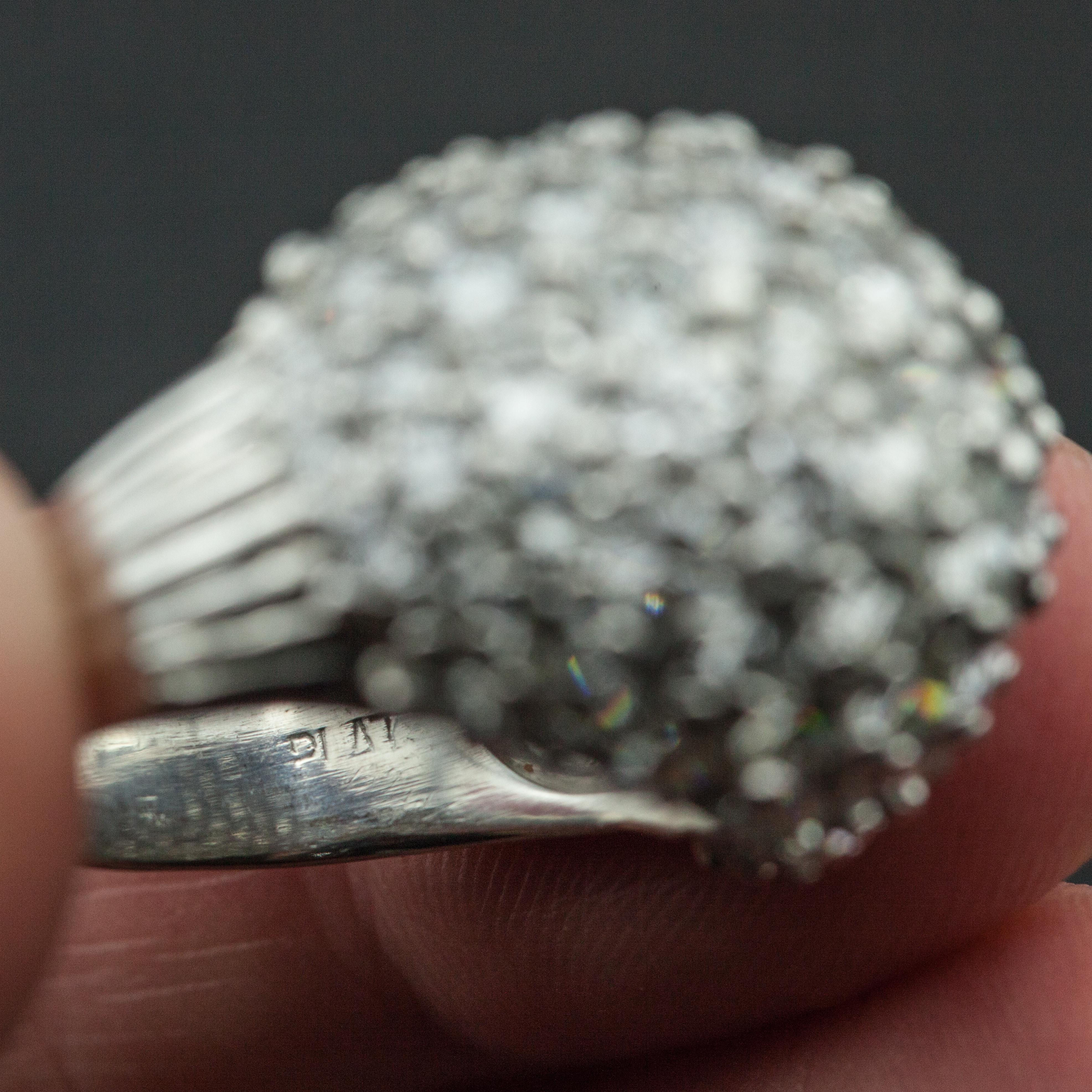 8-carat Diamond Dome Ring in Platinum For Sale 7