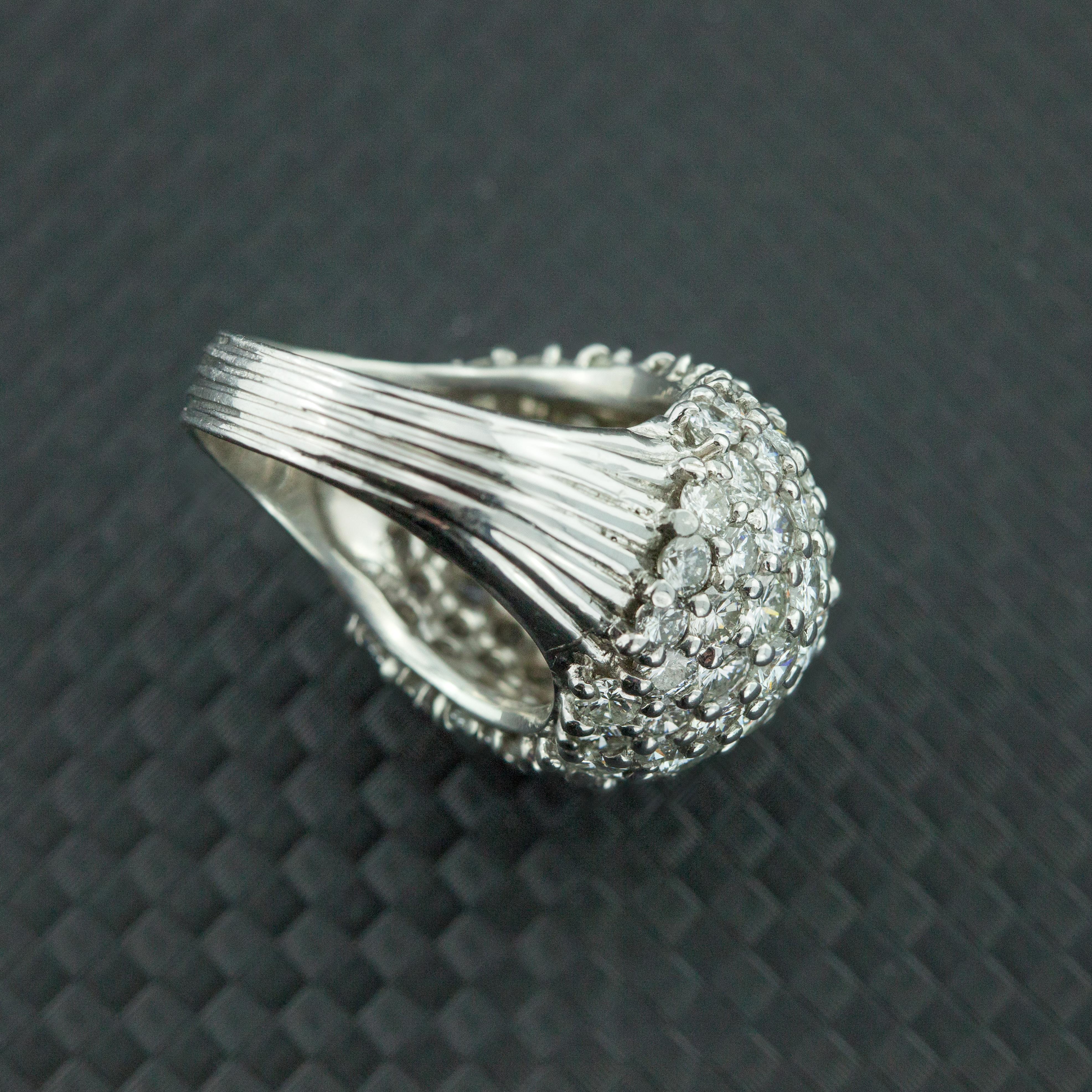 8-carat Diamond Dome Ring in Platinum For Sale 1