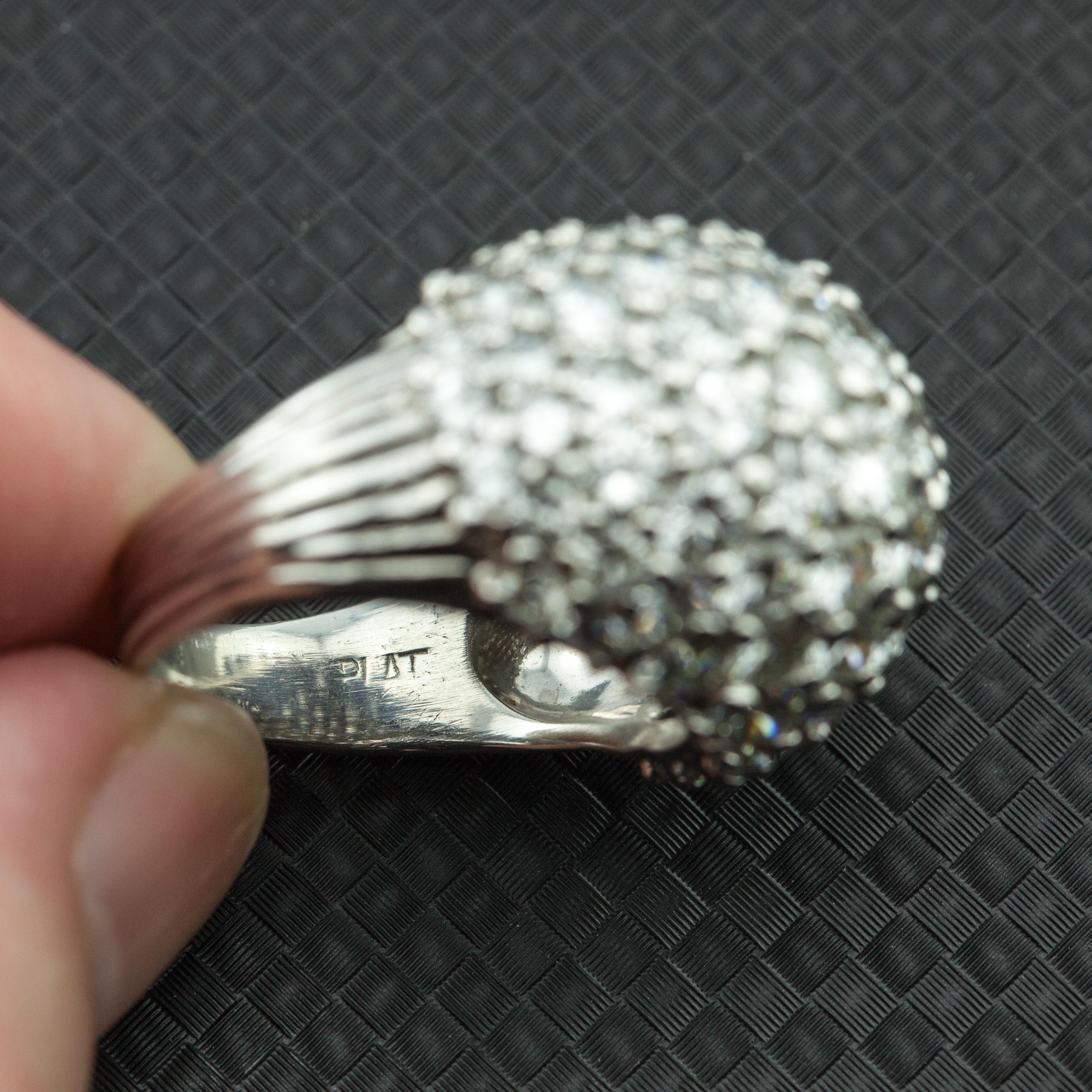 8-carat Diamond Dome Ring in Platinum For Sale 3