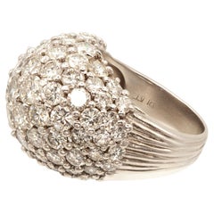 Anello a cupola con diamante da 8 carati in platino