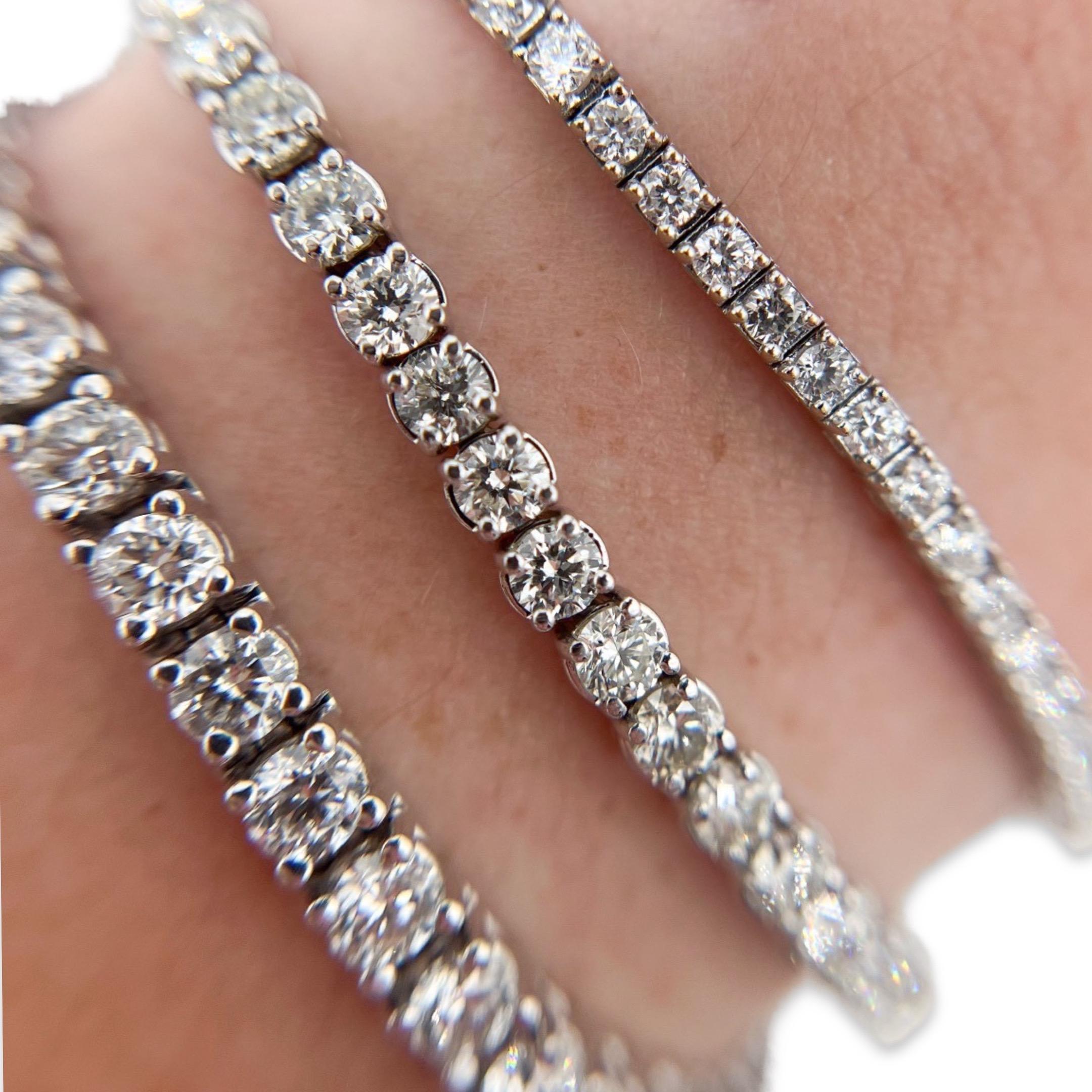 Bracelet tennis avec diamants de 8 carats en vente 1
