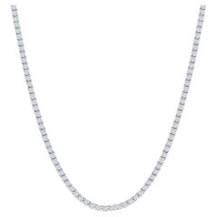 8 Carat Diamond Tennis Necklace White Gold