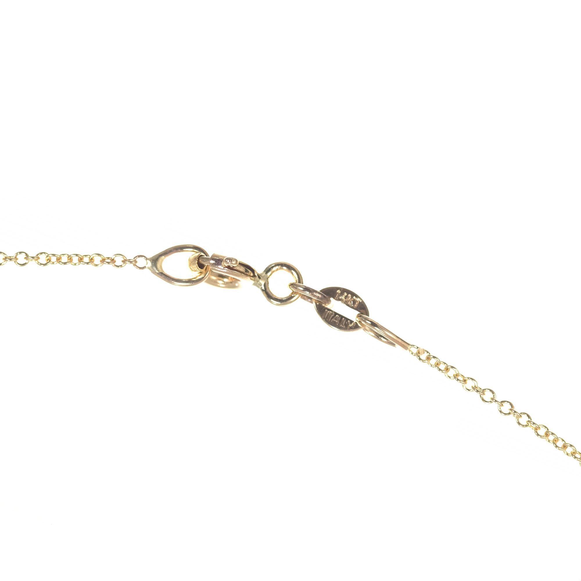 .8 Karat Diamant-Gelbgold-Halskette mit Kugelanhänger (Rundschliff) im Angebot