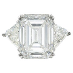8 Carat Emerald-cut Statement Type IIa FL/IF 14K White Gold Diamond Ring