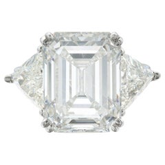 8 Carat Emerald-cut Statement VVS 14K  Precision-Cut Radiance Diamond Ring
