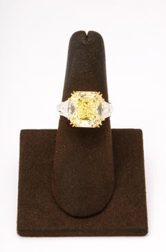 8 Carat Fancy Yellow Diamond Ring