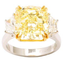 8 Carat Fancy Yellow Diamond Ring
