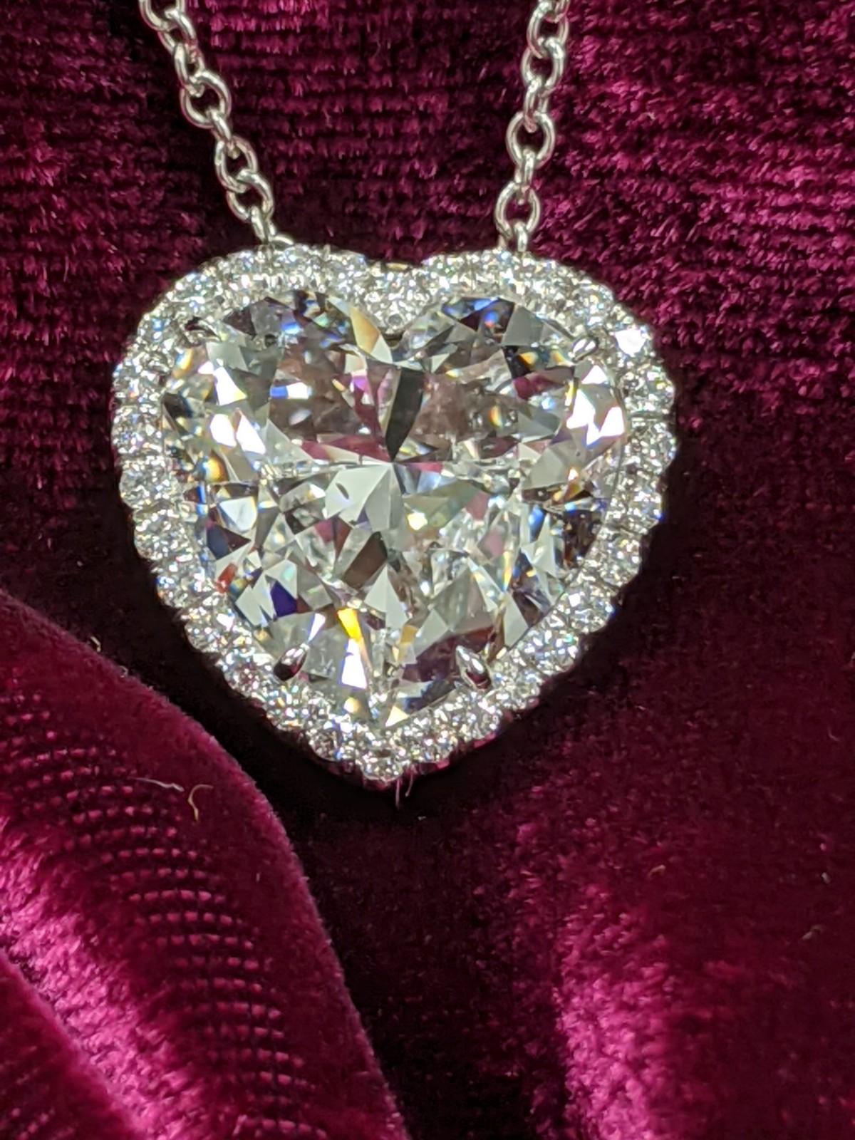 Contemporary 8 Carat Heart Shape Diamond E SI1 GIA