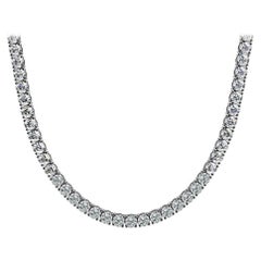 8 Karat Diamant-Tennis, natürlicher Erdgestein, 14 Karat Weißgold